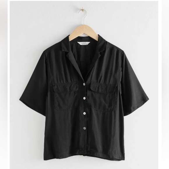 & Other Stories Satin Workwear Shirt - Picture 2 of 3